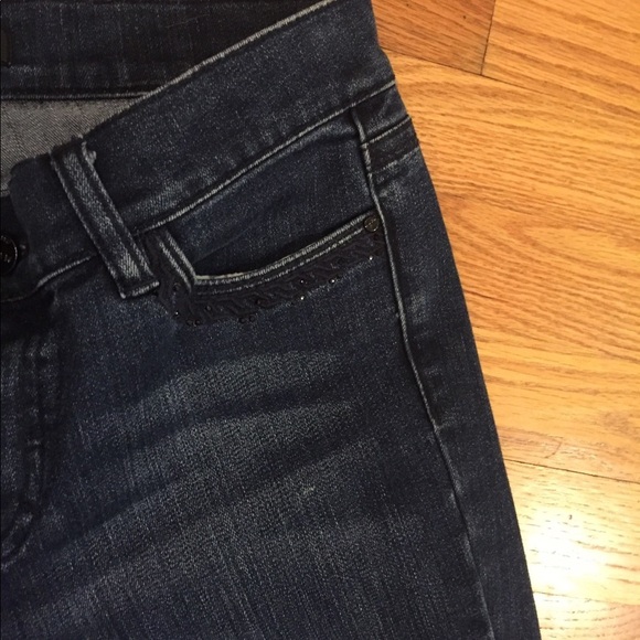 WHBM Jeans Beaded Pockets Black - 4 EUC - Picture 8 of 9